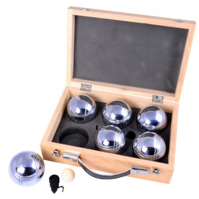 Jeu de boules-KIST HOUT m.6 ballen 720gr